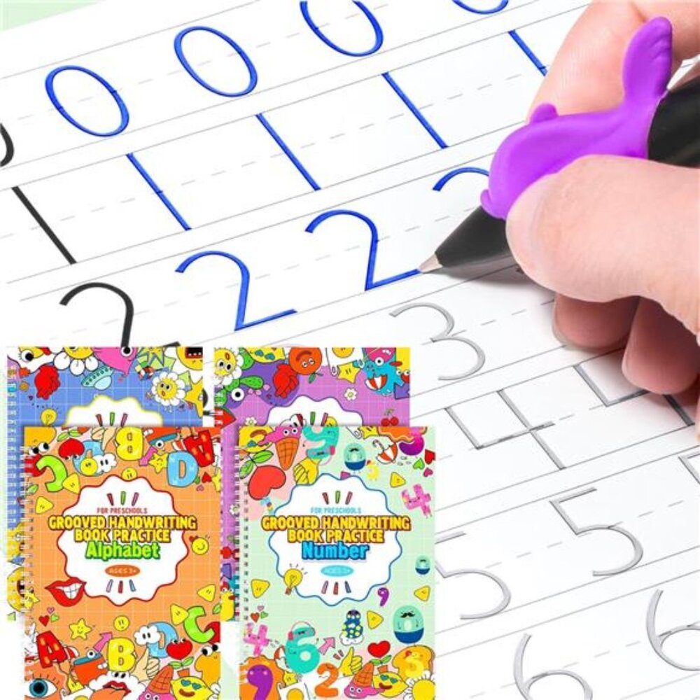Large Size Magic Practice Copybook, Reusable Handwriting Practice Book, for